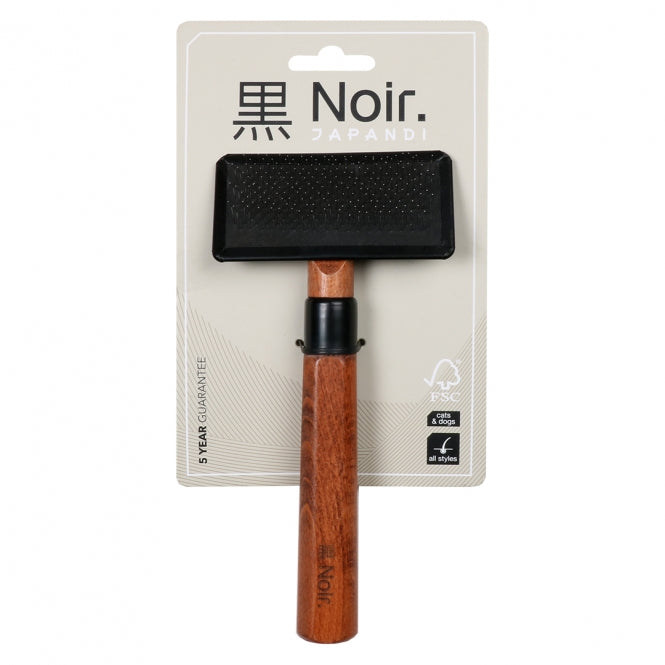 EBI Noir Japandi Slicker-Bürste für schonende Fellpflege in verschiedenen Größen
