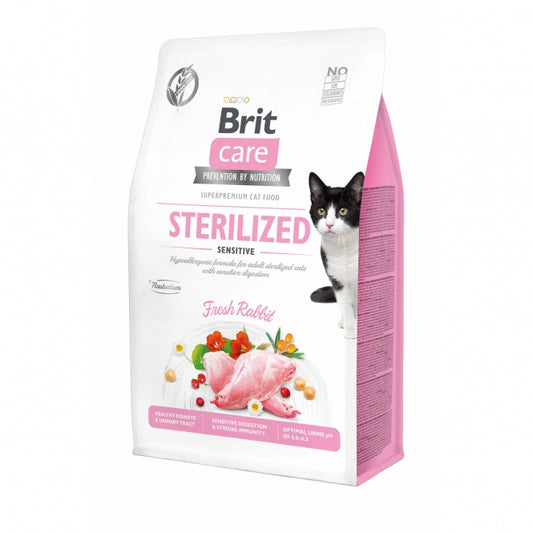 Brit Care Cat Grain-Free Sterilized Sensitive Katzenfutter in verschiedenen Größen