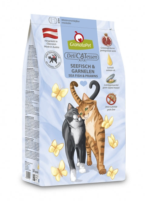 GranataPet DeliCatessen Seefisch & Garnelen Adult Katzenfutter in hochwertiger Qualität