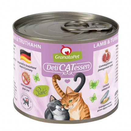 GranataPet Delicatessen Dose Lamm & Truthahn – Hochwertiges Nassfutter für Katzen