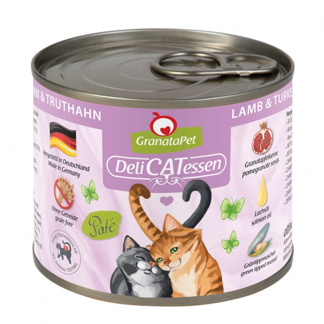 GranataPet Delicatessen Dose Lamm & Truthahn – Hochwertiges Nassfutter für Katzen