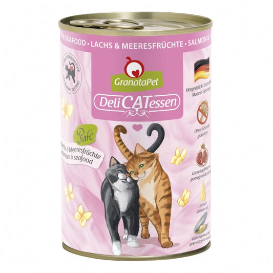 GranataPet Delicatessen Dose Lachs & Meeresfrüchte – Hochwertiges Katzenfutter in Dosen
