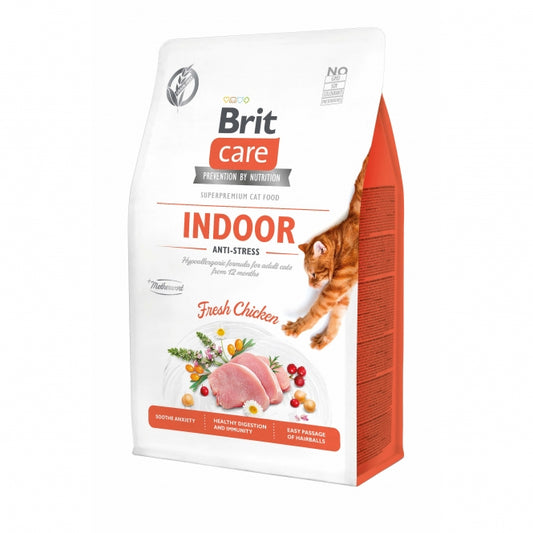 Brit Care Cat Grain-Free Indoor Anti-Stress Katzenfutter in verschiedenen Größen