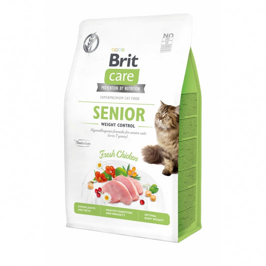 Brit Care Cat Grain-Free Senior Weight Control Katzenfutter, hochwertig und getreidefrei