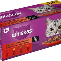 Whiskas Multipackbeutel Erwachsene Klassische Auswahl Fleisch In Sosse