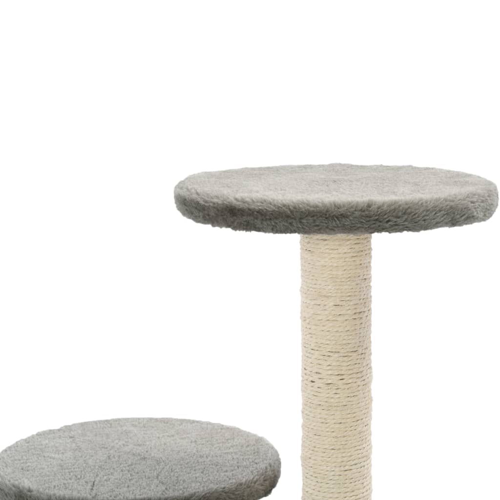 Katzenbaum mit Sisal-Kratzsäule 60 cm mit Pfoten-Aufdruck