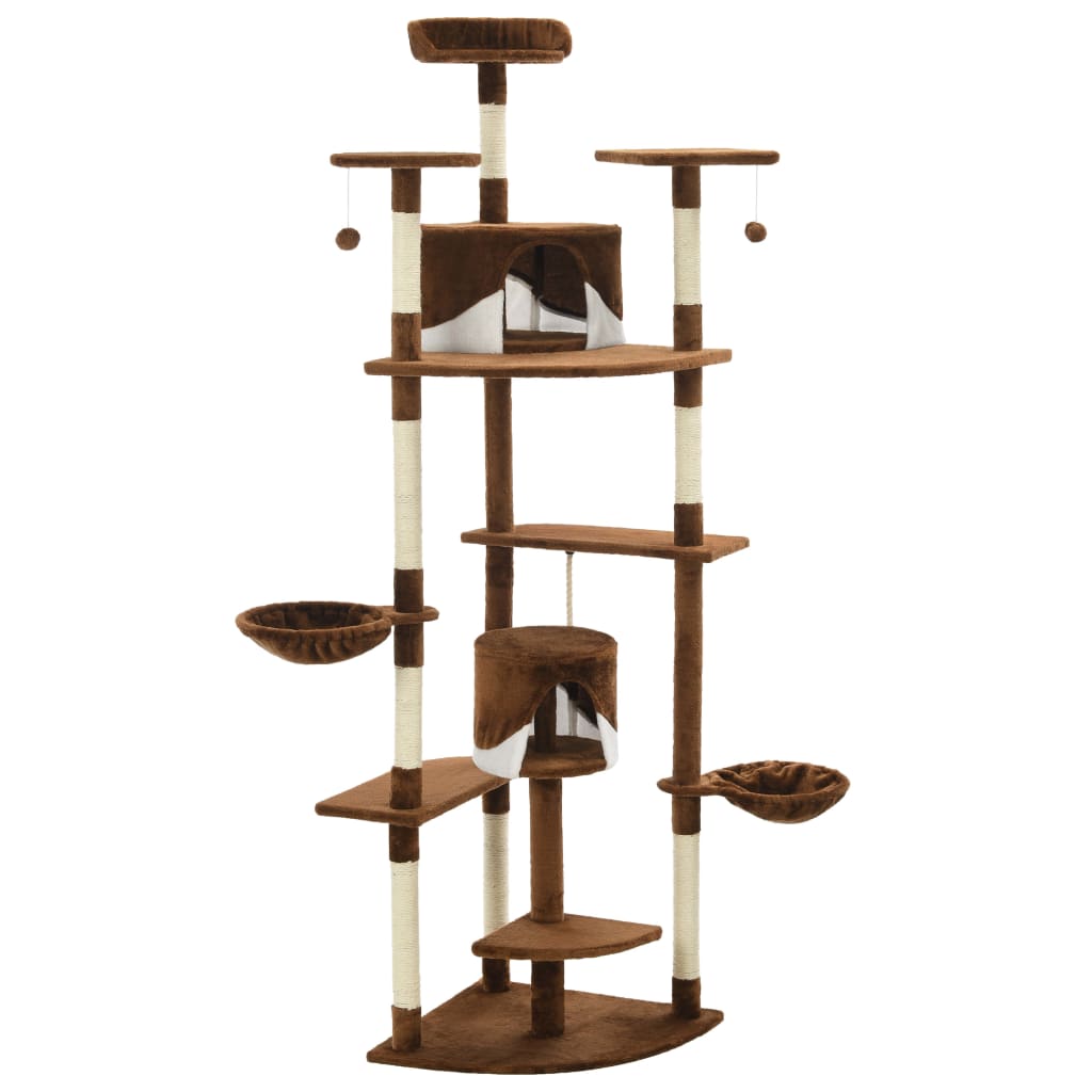 Katzen-Kratzbaum mit Sisal-Kratzsäulen 203 cm