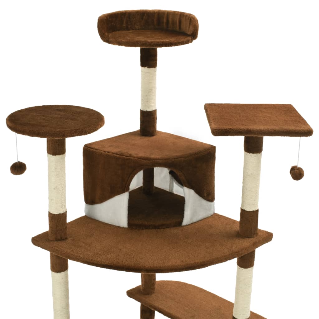 Katzen-Kratzbaum mit Sisal-Kratzsäulen 203 cm