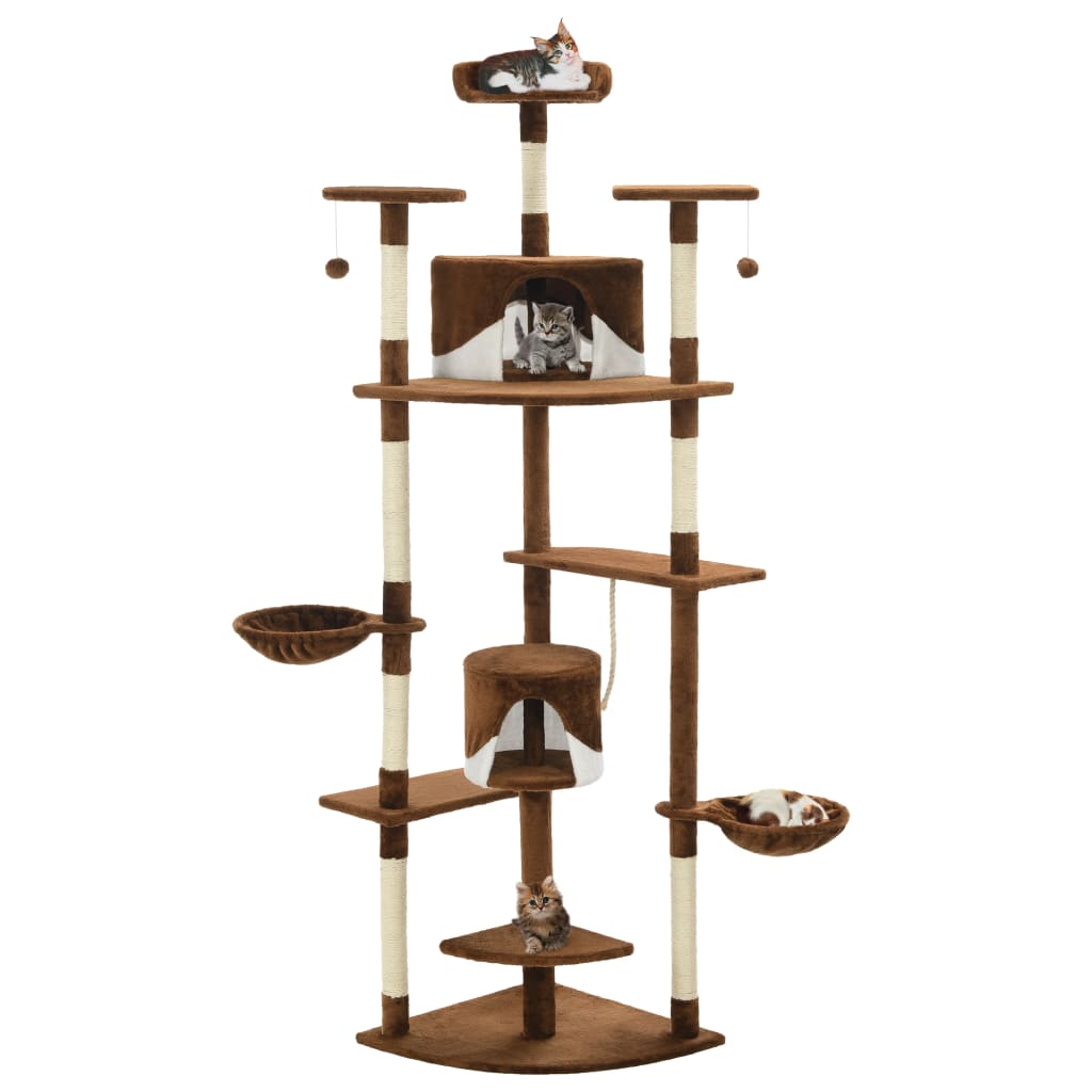 Katzen-Kratzbaum mit Sisal-Kratzsäulen 203 cm
