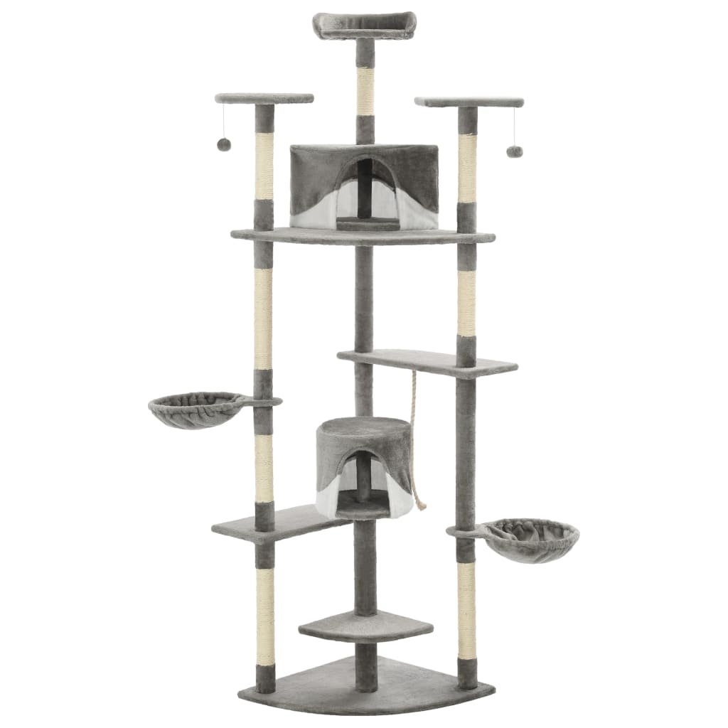 Katzen-Kratzbaum mit Sisal-Kratzsäulen 203 cm