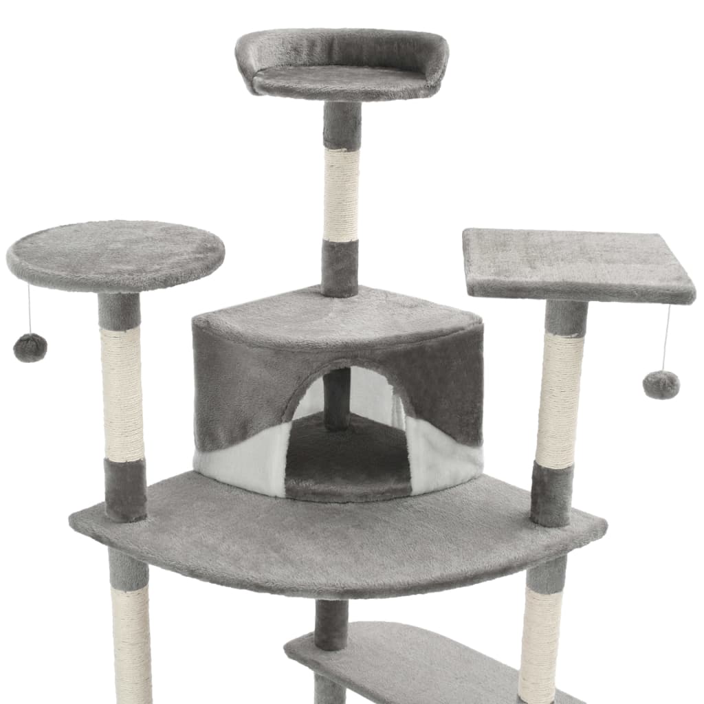 Katzen-Kratzbaum mit Sisal-Kratzsäulen 203 cm