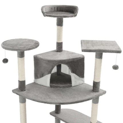 Katzen-Kratzbaum mit Sisal-Kratzsäulen 203 cm