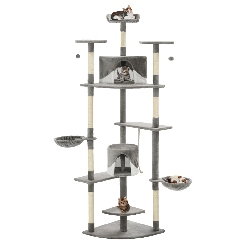 Katzen-Kratzbaum mit Sisal-Kratzsäulen 203 cm