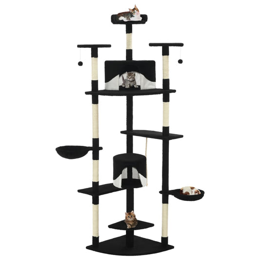 Katzen-Kratzbaum mit Sisal-Kratzsäulen 203 cm