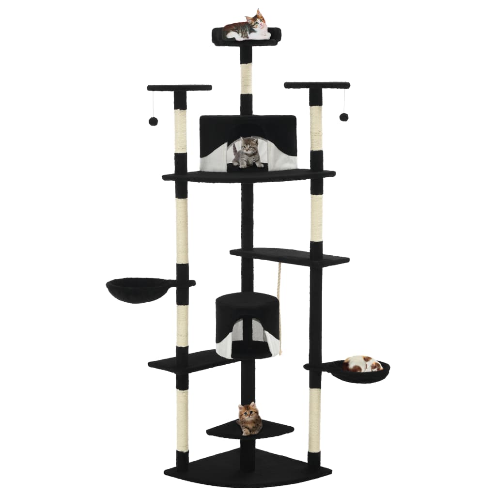 Katzen-Kratzbaum mit Sisal-Kratzsäulen 203 cm
