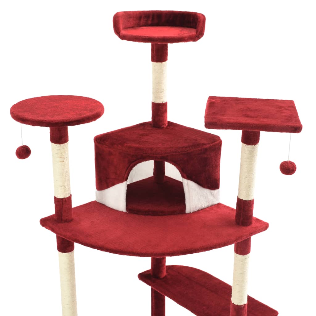 Katzen-Kratzbaum mit Sisal-Kratzsäulen 203 cm