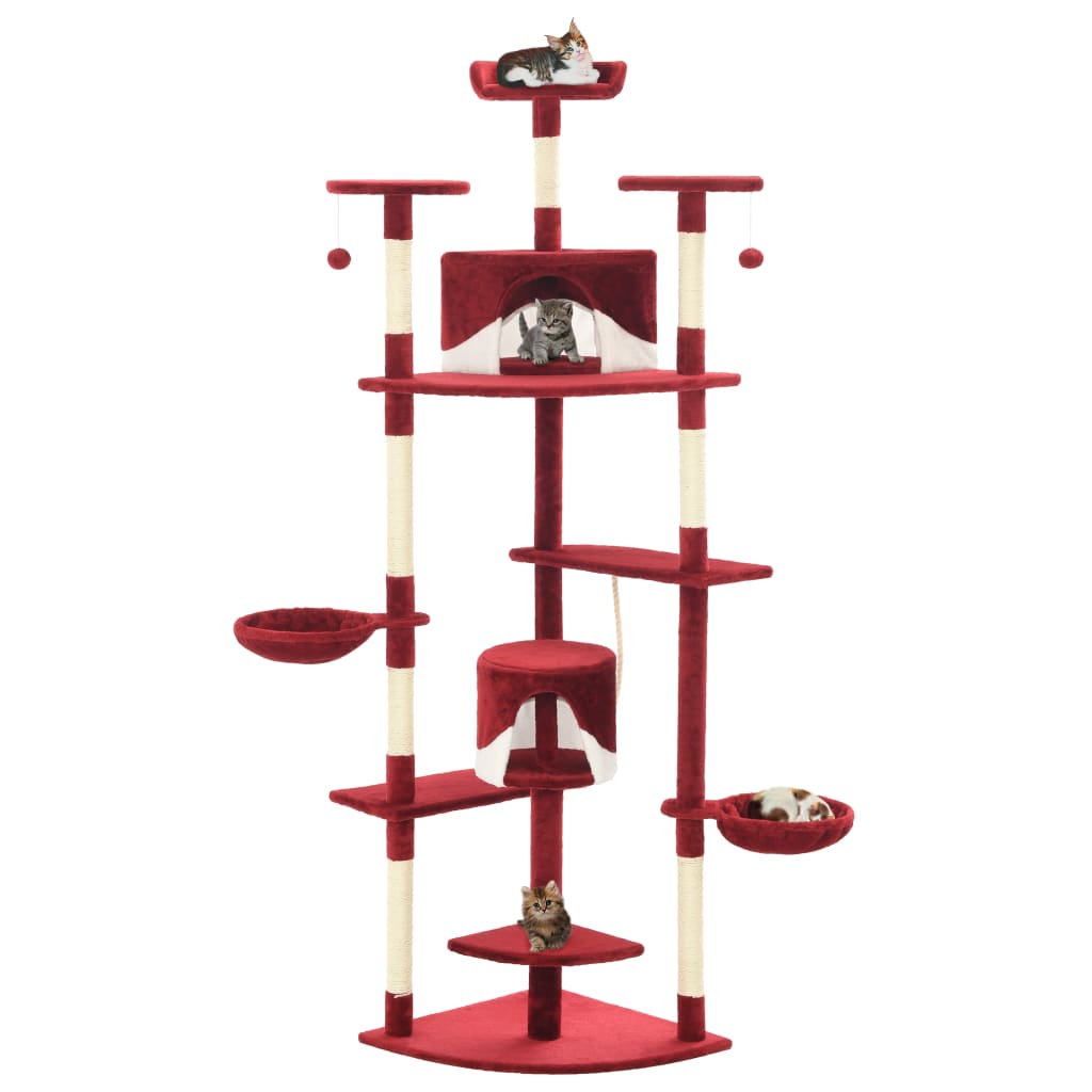 Katzen-Kratzbaum mit Sisal-Kratzsäulen 203 cm