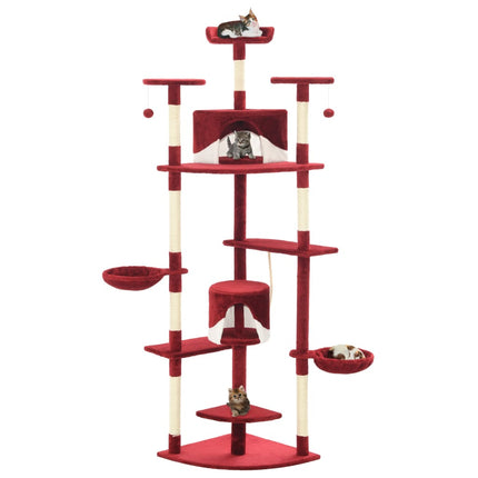 Katzen-Kratzbaum mit Sisal-Kratzsäulen 203 cm