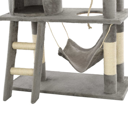 Katzenbaum mit Sisal-Kratzsäulen 140 cm