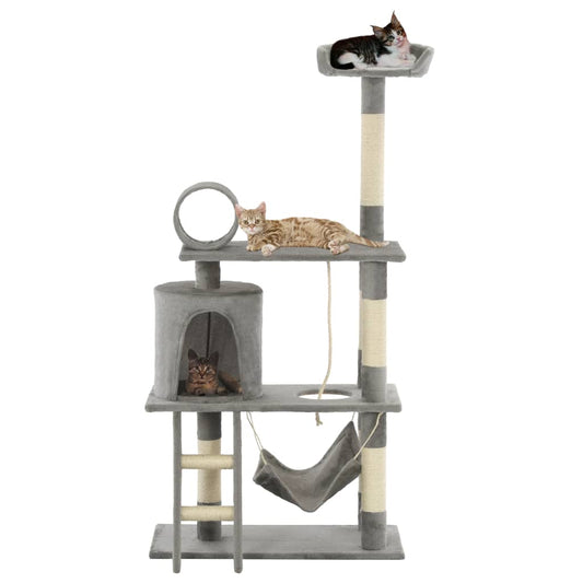 Katzenbaum mit Sisal-Kratzsäulen 140 cm