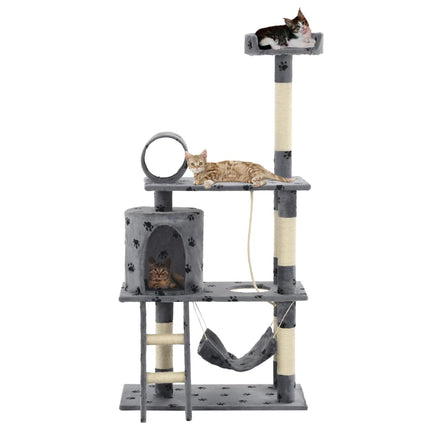 Katzenbaum mit Sisal-Kratzsäulen 140 cm