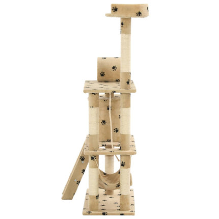 Katzenbaum mit Sisal-Kratzsäulen 140 cm