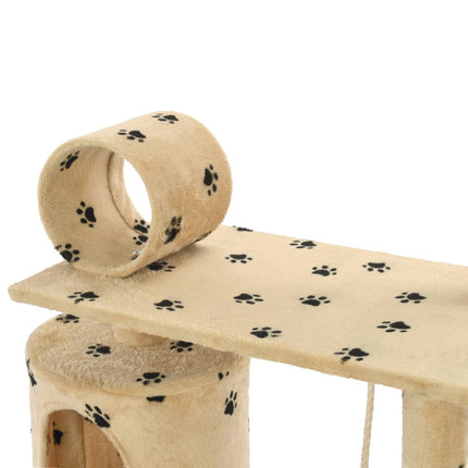 Katzenbaum mit Sisal-Kratzsäulen 140 cm