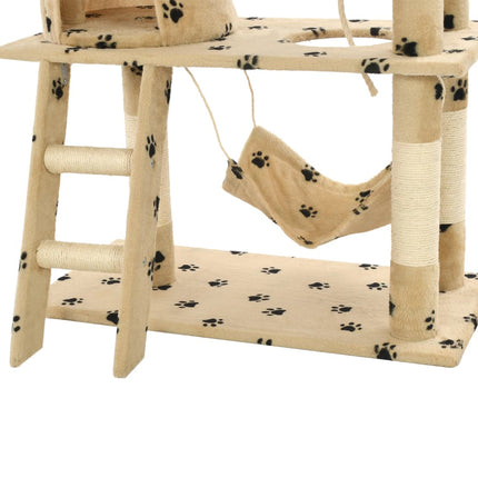 Katzenbaum mit Sisal-Kratzsäulen 140 cm