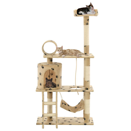 Katzenbaum mit Sisal-Kratzsäulen 140 cm