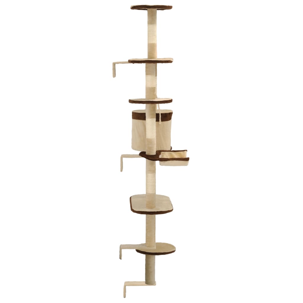Wandkratzbaum mit Sisal-Kratzsäulen 194 cm