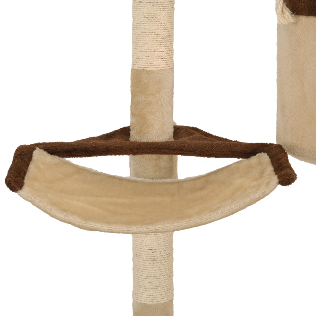 Wandkratzbaum mit Sisal-Kratzsäulen 194 cm