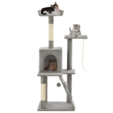 Katzenbaum mit Sisal-Kratzsäulen 120 cm