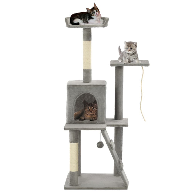 Katzenbaum mit Sisal-Kratzsäulen 120 cm