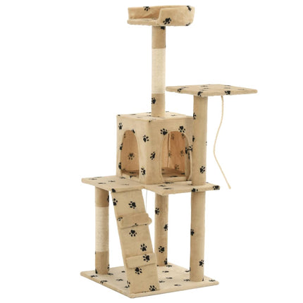 Katzenbaum mit Sisal-Kratzsäulen 120 cm