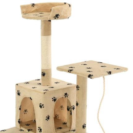 Katzenbaum mit Sisal-Kratzsäulen 120 cm