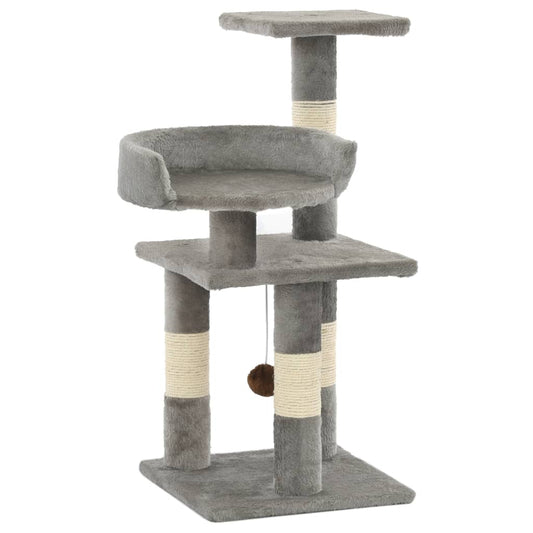Katzen-Kratzbaum mit Sisal-Kratzsäulen 65 cm