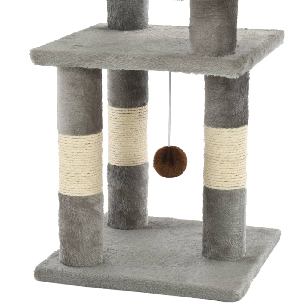 Katzen-Kratzbaum mit Sisal-Säulen 65 cm
