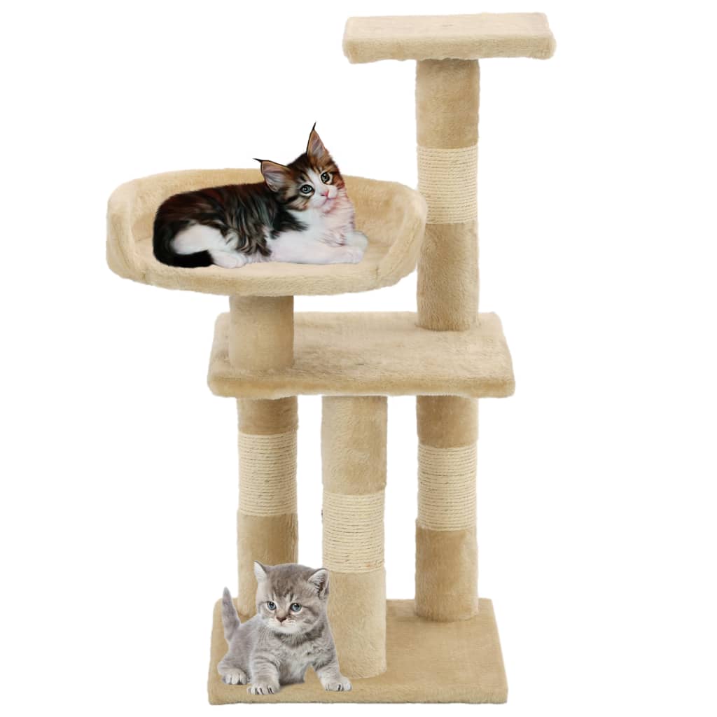 Katzen-Kratzbaum mit Sisal-Säulen 65 cm