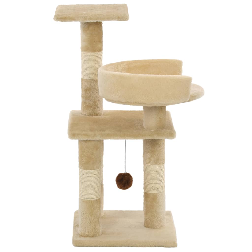 Katzen-Kratzbaum mit Sisal-Säulen 65 cm