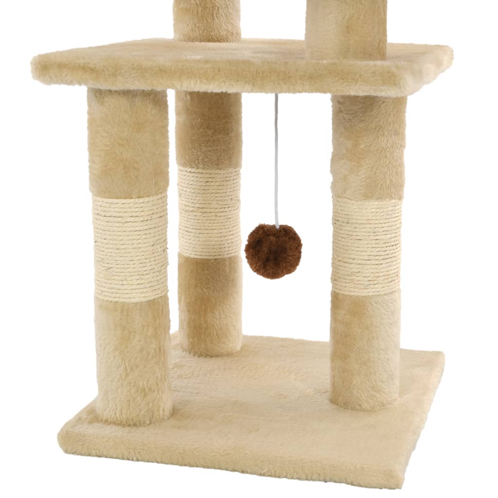 Katzen-Kratzbaum mit Sisal-Säulen 65 cm