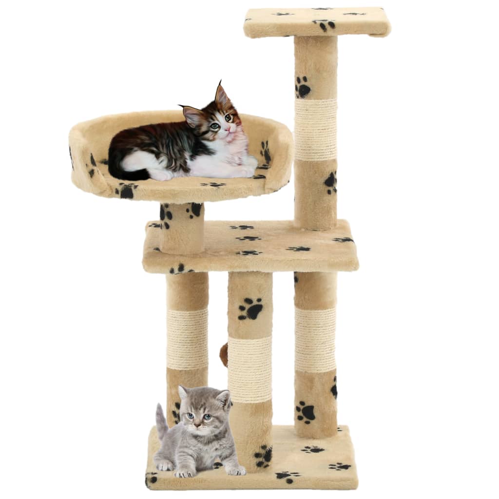 Katzen-Kratzbaum mit Sisal-Säulen 65 cm