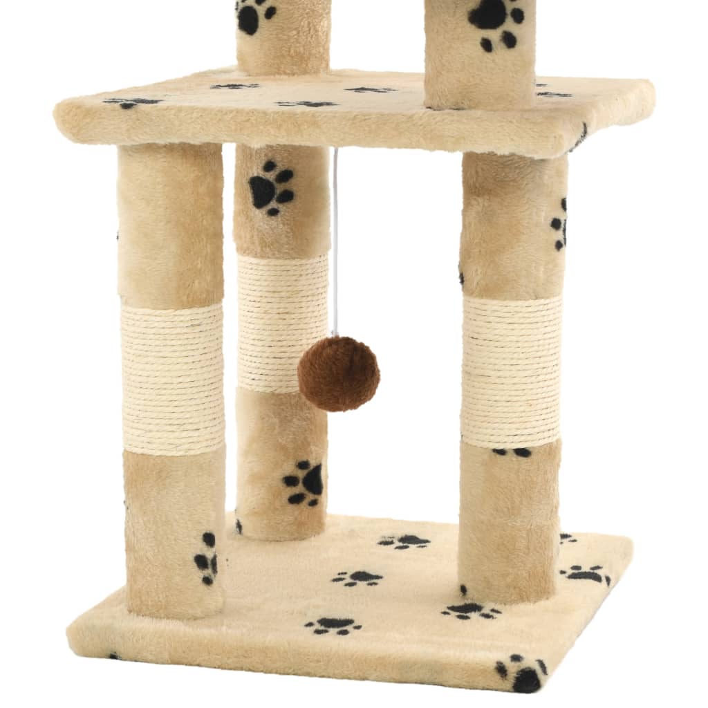 Katzen-Kratzbaum mit Sisal-Säulen 65 cm