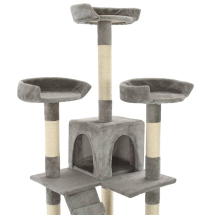 Katzen-Kratzbaum mit Sisal-Säulen 170 cm
