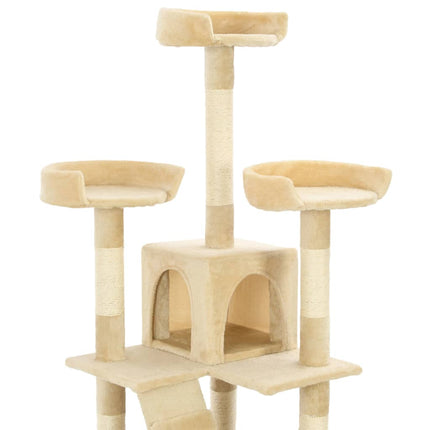 Katzen-Kratzbaum mit Sisal-Säulen 170 cm