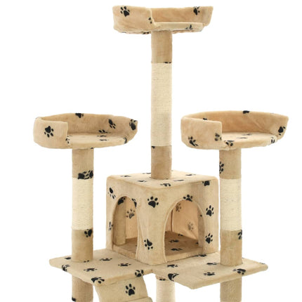 Katzen-Kratzbaum mit Sisal-Säulen 170 cm