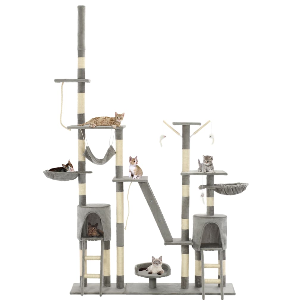 Katzen-Kratzbaum mit Sisal-Kratzsäulen 230 - 250 cm