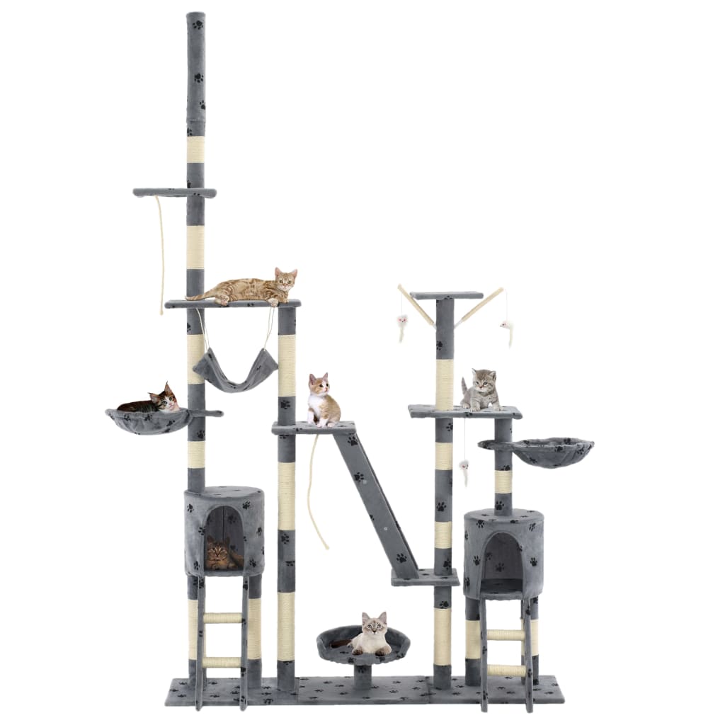 Katzen-Kratzbaum mit Sisal-Kratzsäulen 230 - 250 cm