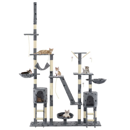Katzen-Kratzbaum mit Sisal-Kratzsäulen 230 - 250 cm