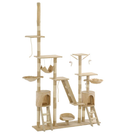 Katzen-Kratzbaum mit Sisal-Kratzsäulen 230 - 250 cm
