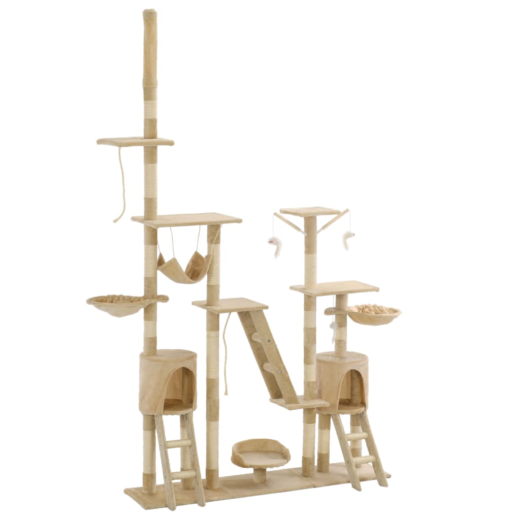 Katzen-Kratzbaum mit Sisal-Kratzsäulen 230 - 250 cm